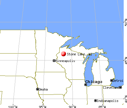 Stone Lake, Wisconsin map