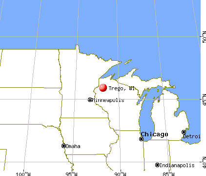 Trego, Wisconsin map