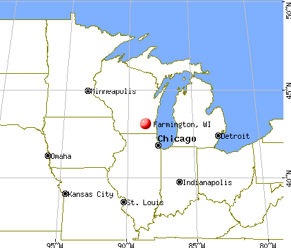 Farmington, Wisconsin map