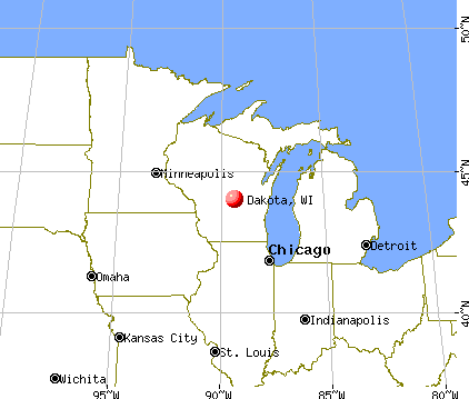 Dakota, Wisconsin map