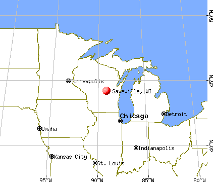 Saxeville, Wisconsin map