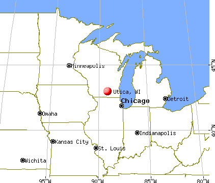Utica, Wisconsin map
