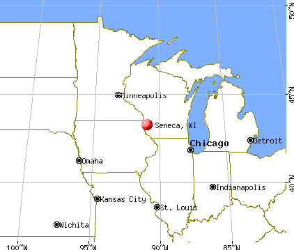 Seneca, Wisconsin map