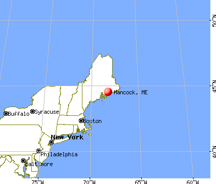 Hancock, Maine map