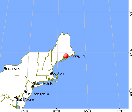 Surry, Maine map