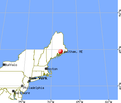 Waltham, Maine map
