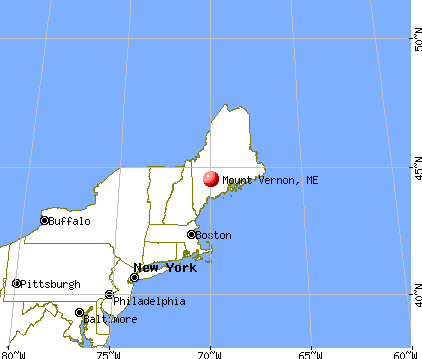 Mount Vernon, Maine map