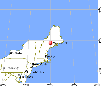 Vienna, Maine map