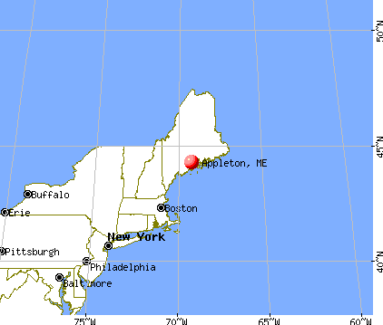 Appleton, Maine map