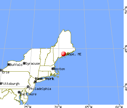 Hope, Maine map