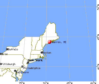 Warren, Maine map