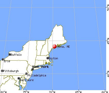 Alna, Maine map