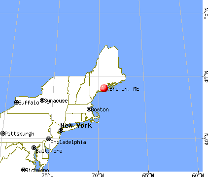 Bremen, Maine map