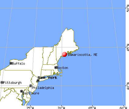 Damariscotta, Maine map