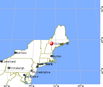 Gilead, Maine map