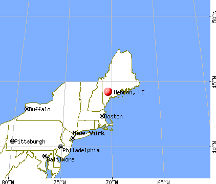 Hebron, Maine map
