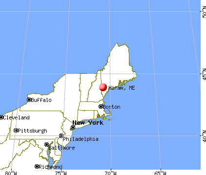 Hiram, Maine map