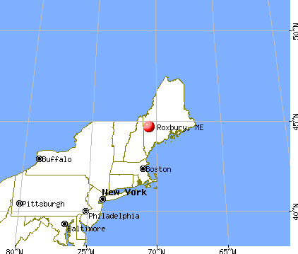 Roxbury, Maine map