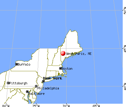 West Paris, Maine map