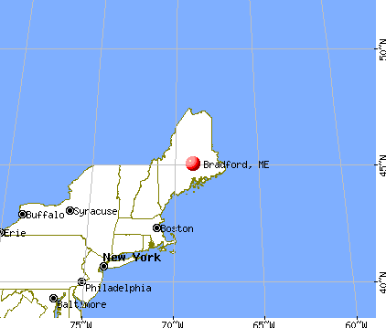 Bradford, Maine map