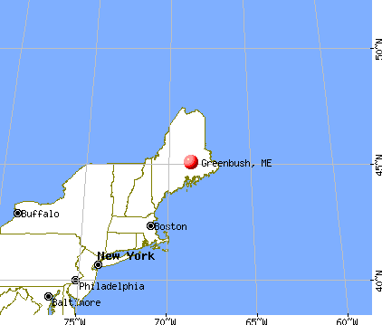 Greenbush, Maine map