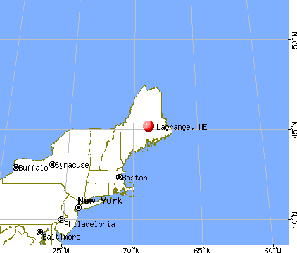 Lagrange, Maine map