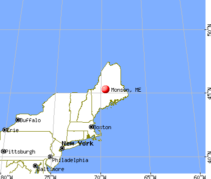 Monson, Maine map