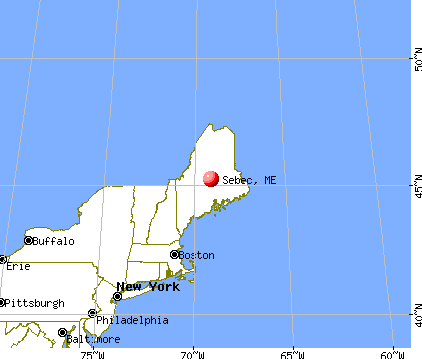Sebec, Maine map