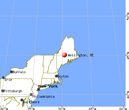 Wellington, Maine map