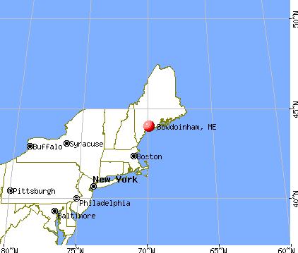 Bowdoinham, Maine map