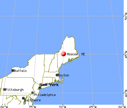 Moscow, Maine map