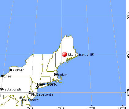 St. Albans, Maine map