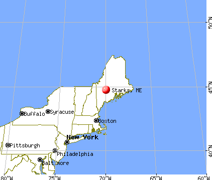 Starks, Maine map