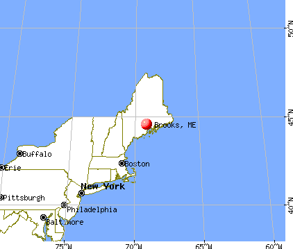 Brooks, Maine map