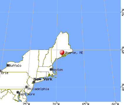 Monroe, Maine map