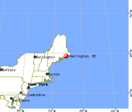 Harrington, Maine map