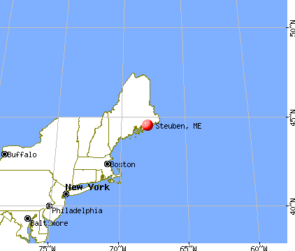 Steuben, Maine map