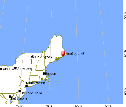 Wesley, Maine map