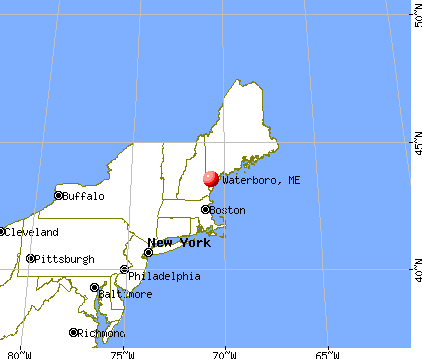 Waterboro, Maine map
