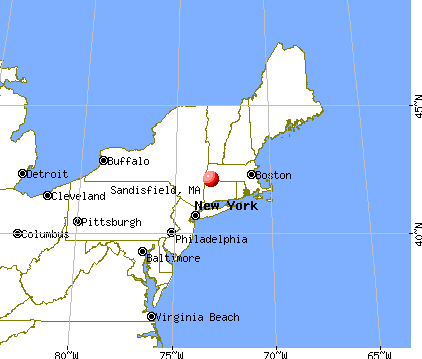 Sandisfield, Massachusetts map