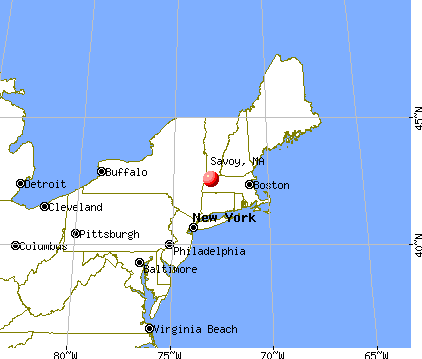 Savoy, Massachusetts map