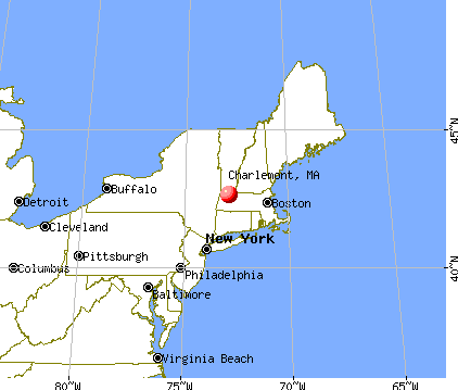 Charlemont, Massachusetts map