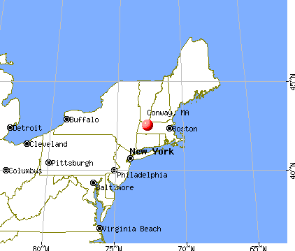 Conway, Massachusetts map