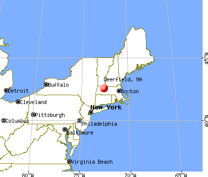 Deerfield, Massachusetts map