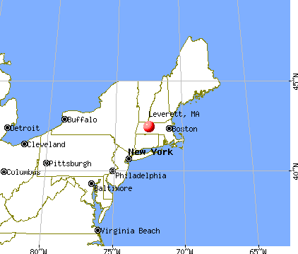 Leverett, Massachusetts map
