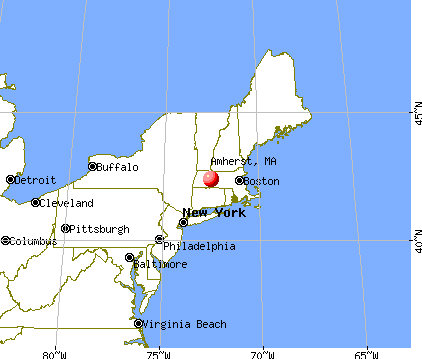Amherst, Massachusetts map