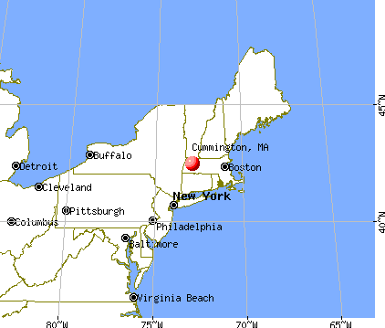 Cummington, Massachusetts map
