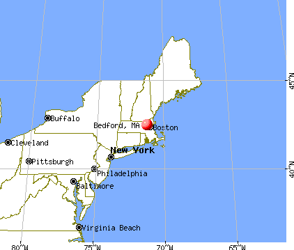 Bedford, Massachusetts map