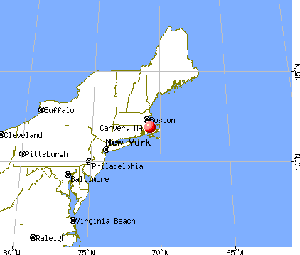 Carver, Massachusetts map