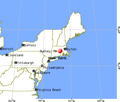Dudley, Massachusetts map